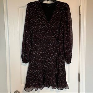 Banana Republic Heart Ruffle Wrap Dress size 6